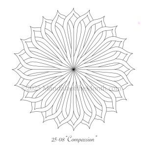 Mandala of the Month 25-08 Compassion — outline for coloring