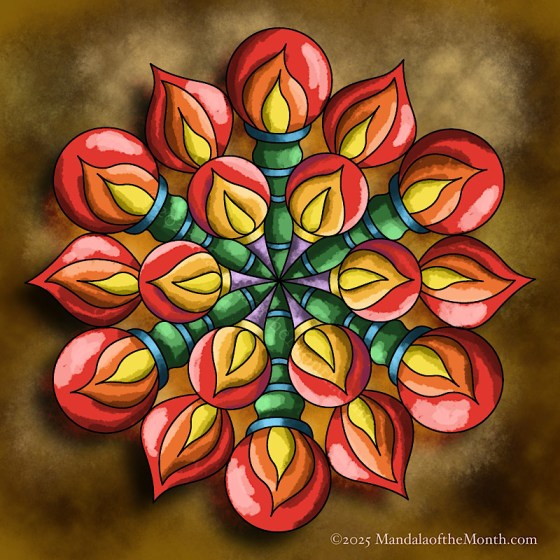 Mandala of the Month 25-12 Service — in color…